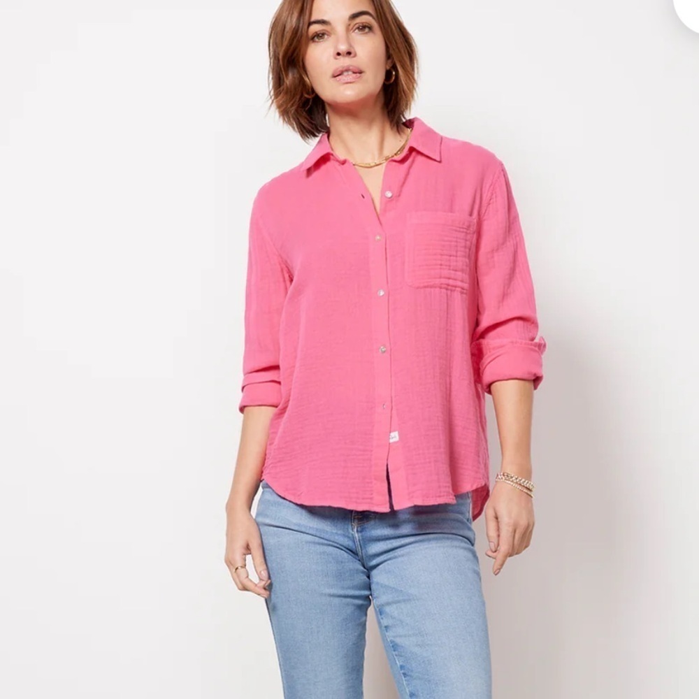 Rails Ellis Button Down in hibiscus M